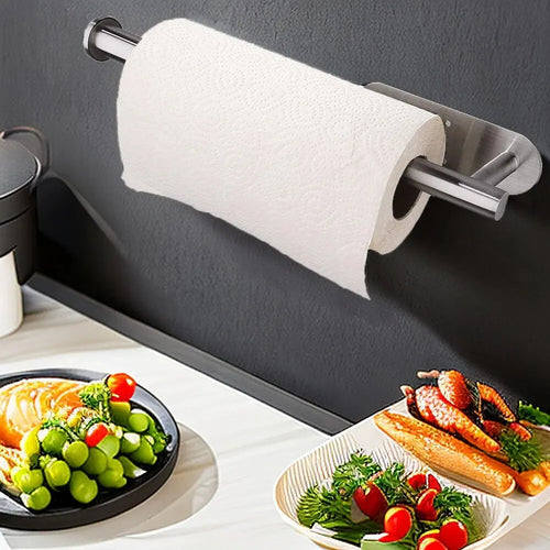 Under Cabinet Paper Towel Holder – No Drill, Self-Adhesive Wall Mount for Kitchen